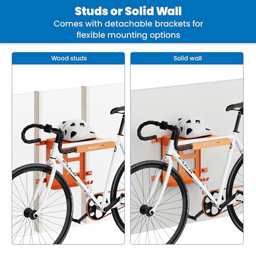 Bike Wall Mount Rack with Shelf and Hooks