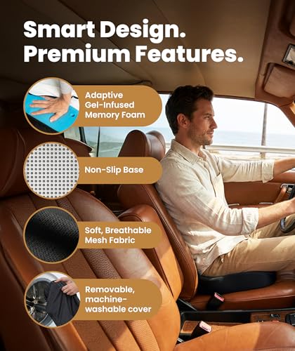 Doctor Recommended Memory Foam Seat Cushion for Office Chairs & Car