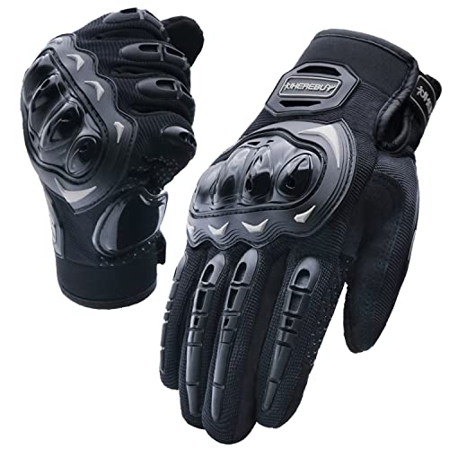 Motorcycle Gloves Touch Screen Full Finger Riding Gloves Knuckle Protection for Men and Women for Dirt Riding
