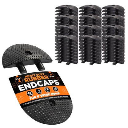 Rubber End Caps for 6 Ft Speed Bumps (45 Count)