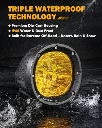 4 Inch 90W LED Amber Driving Pods (2 Count)
