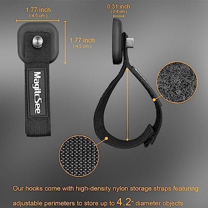 2 Pack Heavy Duty Magnetic Hook Straps for Extension Cords (2 Count)