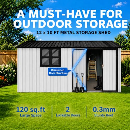 10x12 FT Outdoor Storage Shed