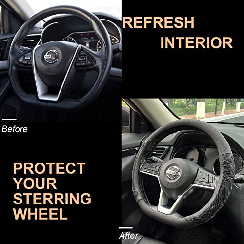 D Shaped Comfy Grip Steering Wheel Cover 14.5