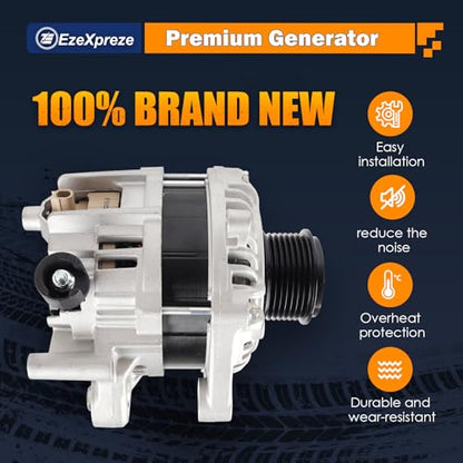 EzeXpreze New Alternator fit for Honda for Accord 2004 2005 2006 2007 130Amp 12V Compatible V6 3.0L