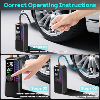 150PSI Portable Cordless Tire Inflator Air Compressor (24 Count)