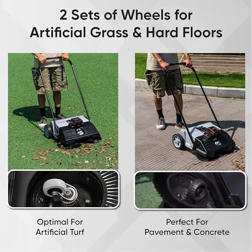 Battery Powered Artificial Grass & Hard Surface Sweeper