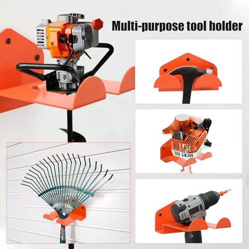 1 Pack Weed Eater Hanger Wall Mounted Weedeater Garage Trimmer Rack Heavy Duty Garden Tool Hanger Steel Weed Whackers Holder Organizer Hooks for Grass Garden Tools