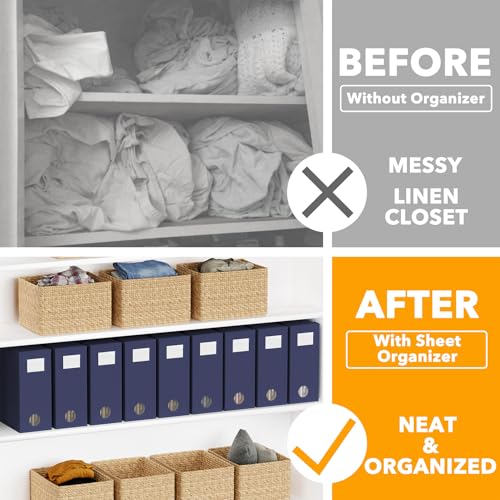 9 Pack Bed Sheet Organizers and Storage (9 Count)