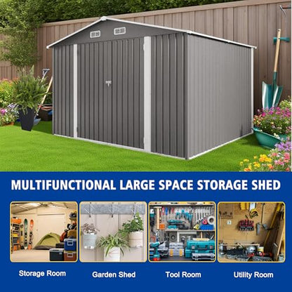 10x8 FT Outdoor Storage Shed with Window
