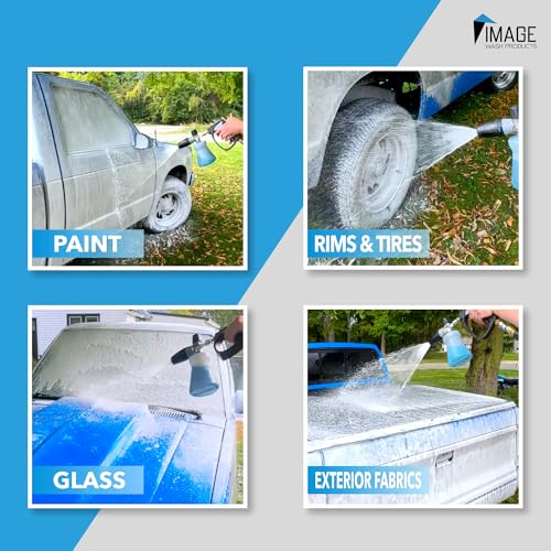 Image Wash (1-Gallon Platinum Wash Car Soap Concentrated pH-Neutral Foam Soap for Foam Cannon & Bucket wipe Safe for Wax Ceramic Coatings High Lubricity Biodegradable Formula with Bubble Gum Scent (128 Fl Oz)