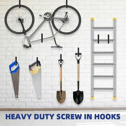 10 Pcs Ladder Hook Screw in Storage Hanger for Garage Wall (10 Count)