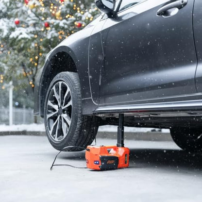 Electric Car Jack 5 Ton 12V Floor Jack Hydraulic Jack Stand Car Lift Jack with Integrated Tire Pump for SUV Truck Sedan Vehicle Roadside Emergency Tire Change