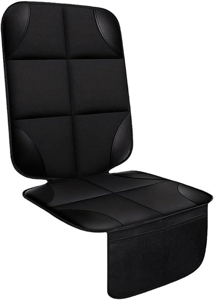 Baby Car Seat Protector for Child, Waterproof Baby Car Seats Cover with Non-Slip Backing, 600D Fabric Car Seat Mat with Thickest Padding & Mesh Pockets for Baby Pet (1PC)