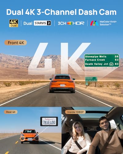 4K T800 3 Channel Dash Cam