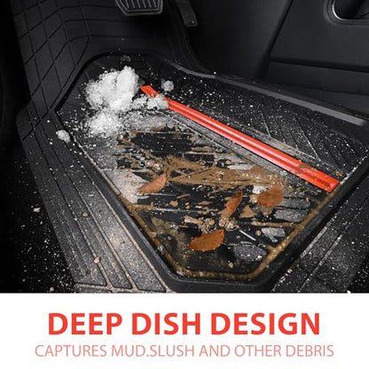 Metal Medium Rubber Floor Mats for Car Heavy Duty Car Mats All Weather (4 Count)