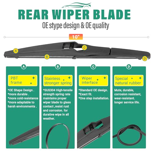Windshield Wiper Blades Replacement for Toyota RAV4 2013