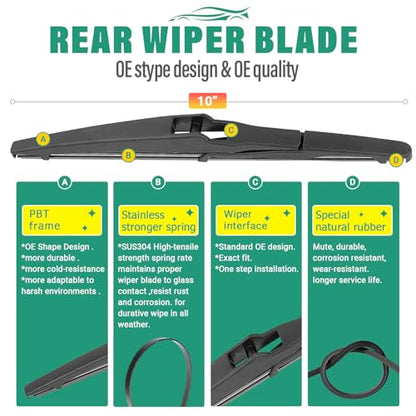 Windshield Wiper Blades Replacement for Jeep Compass 2018