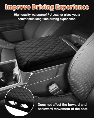Custom for 2024 2025 Toyota Tacoma Center Console Cover Armrest Cover for Tacoma Accessories 2026 Armrest Cushion Pad Leather Middle Console Lids Cover Seat Box Protector Anti