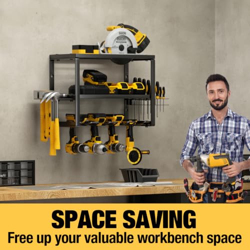 Heavy Duty Power Tool Organizer Wall Mount