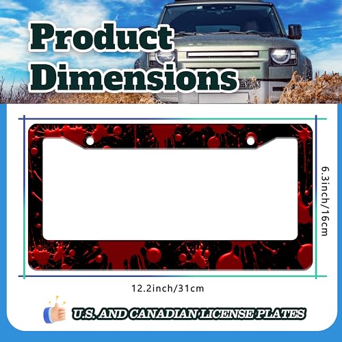 Red Blood Drop License Plate Frame Blood Spatter License Plate Holder