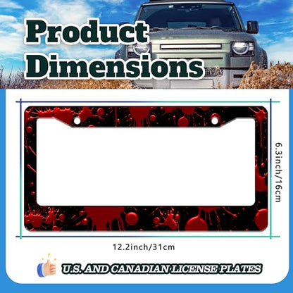 Red Blood Drop License Plate Frame Blood Spatter License Plate Holder