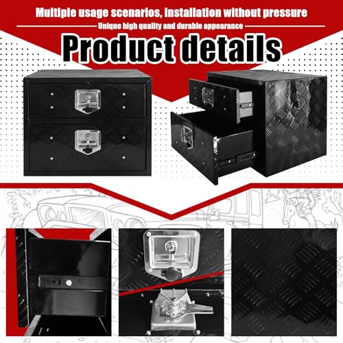 Underbody Truck Tool Box 24"x 18"x 20" Heavy Duty Double