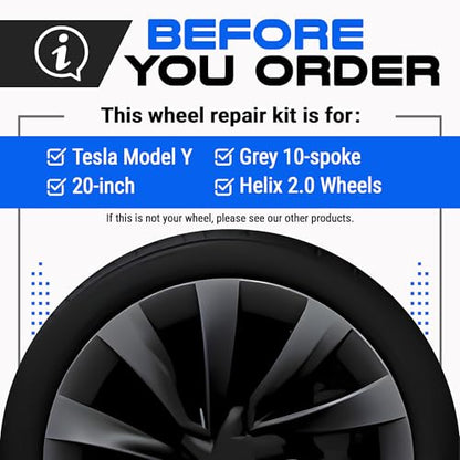 Premium Tesla Wheel Curb Rash Repair Kit for Model Y 20