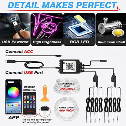 8 in 1 RGB Interior Car LED Strip Lights (32 Ounce)