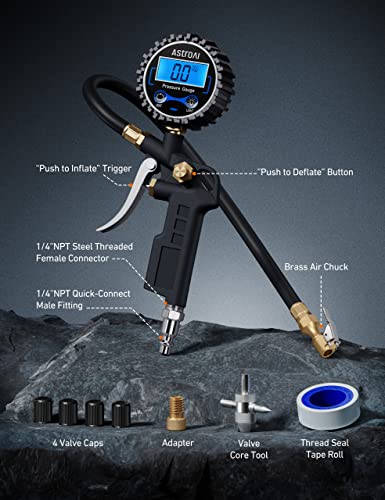 Digital Tire Pressure Gauge with Inflator 3