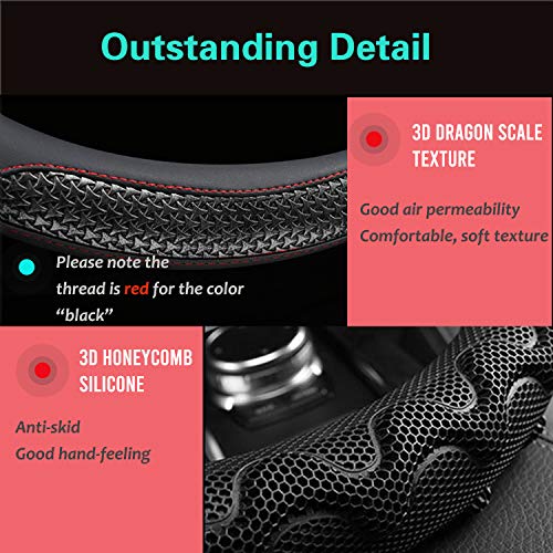 Large Size Steering Wheel Cover Great Grip 15.7In Black