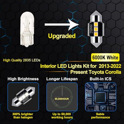 LED Interior Car Lights for Toyota (6 Count)