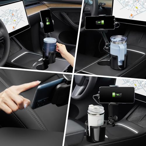 Cup Holder Phone Charger 15W Fast Charging Auto Clamping Holder