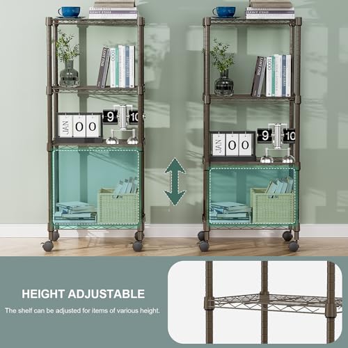 1000 lbs 4 Shelf Adjustable Heavy Duty Steel Wire Rack (4 Count)