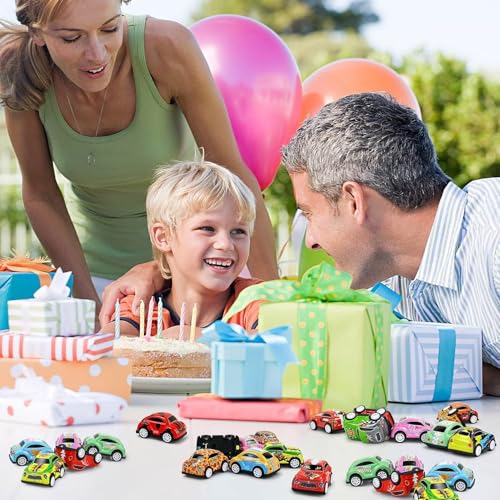 30 Mini Pull Back Cars for Kids Classroom Treasure Box Prizes (30 Count)
