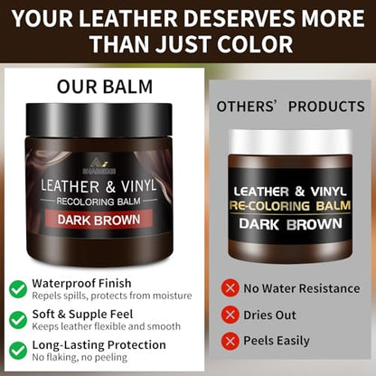 Leather Recoloring Balm and Scratch Repair Kit