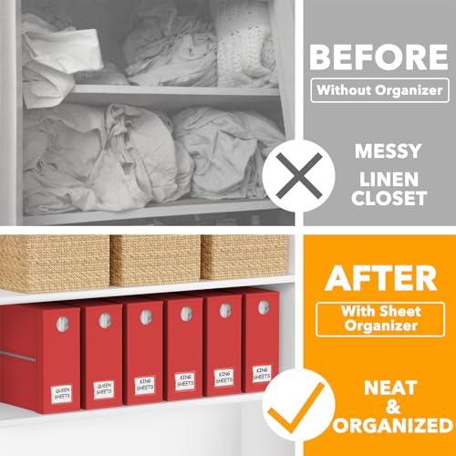 6 Pack Bed Sheet Organizers and Storage (6 Count)
