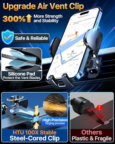 Car Phone Holder【2026 Upgraded 100+LBS Suction & Safety Cert】 Cell Phone Car Mount for Truck Heavy Duty Phone Holder for Dashboard
