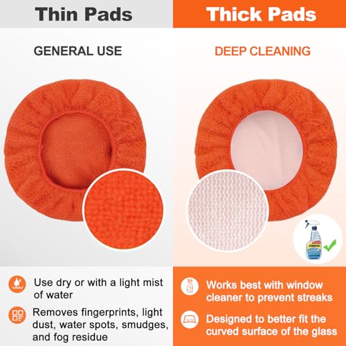 XINDELL 5 Pack Windshield Cleaner Microfiber Pads