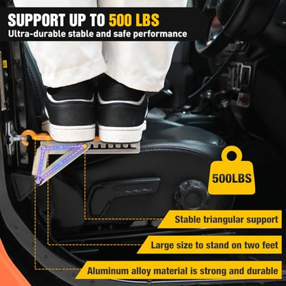 Car Door Step Universal Aluminum Latch Step for Car Roof Access Portable Folding Car Door Latch Hook Step Multi