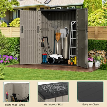 Outdoor Vertical Storage Shed