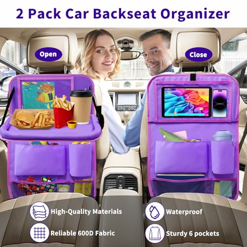 Car Seat Back Organizer Table Tray (2 Count)