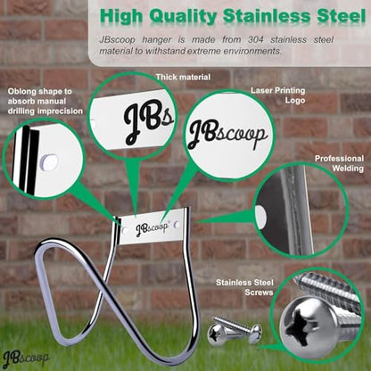 Garden Hose Holder Stainless Steel Small Wall Mount Garden Hose Hook (2 Count)