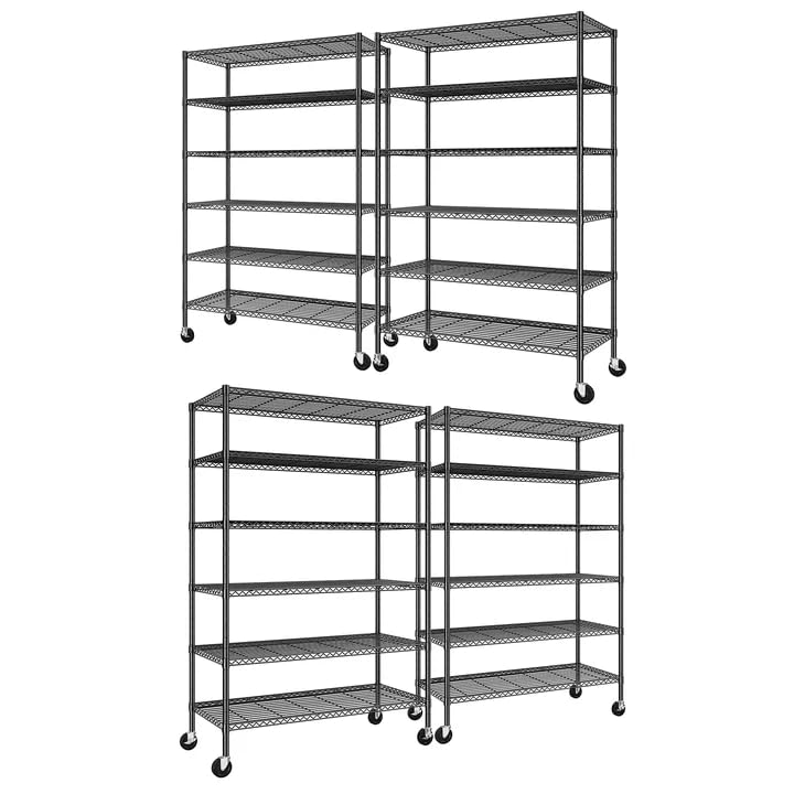 Storage Shelves with Wheels (4 Count)
