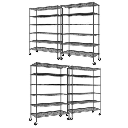 Storage Shelves with Wheels (4 Count)