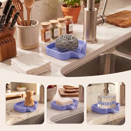 Silicone Soap Dish with Drain Spout