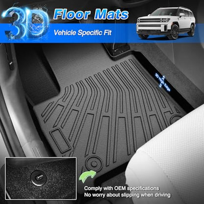 Floor Mats and Cargo Liner Fit for Hyundai Santa Fe 2024 2025 2026