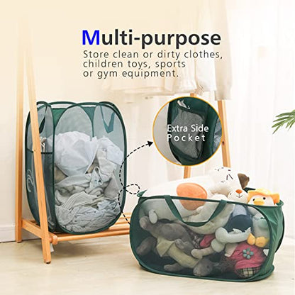 Sturdy Mesh Laundry Hamper Basket Bag