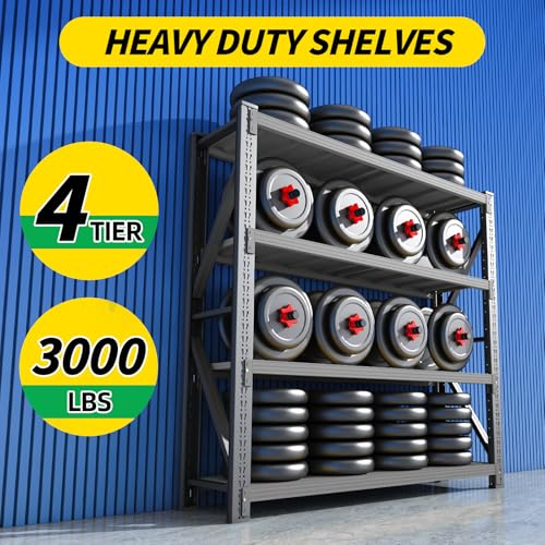 3000LBS Heavy Duty Storage Shelves (4 Count)