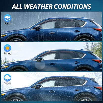 in Channel Rain Guards for Mazda CX (4 Count)